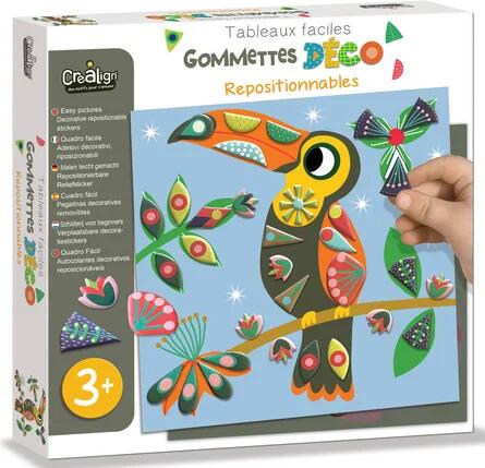 Coffret tableaux faciles : Gommettes Déco repositionnables - oiseaux