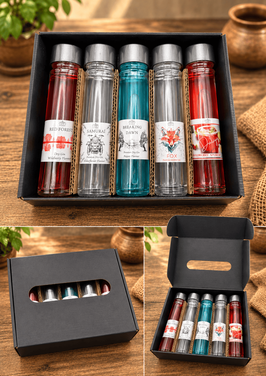 Gin / Cocktail Mix 37,6% 5 x 50ml boîte cadeau noire