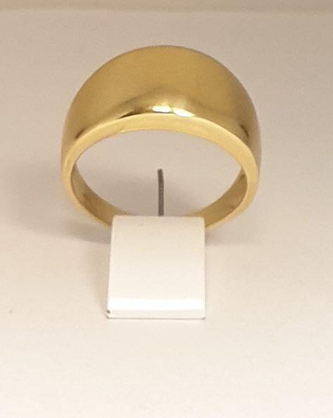 Signet-Ring aus massivem 18K-Gelbgold, poliert, 6,8 g