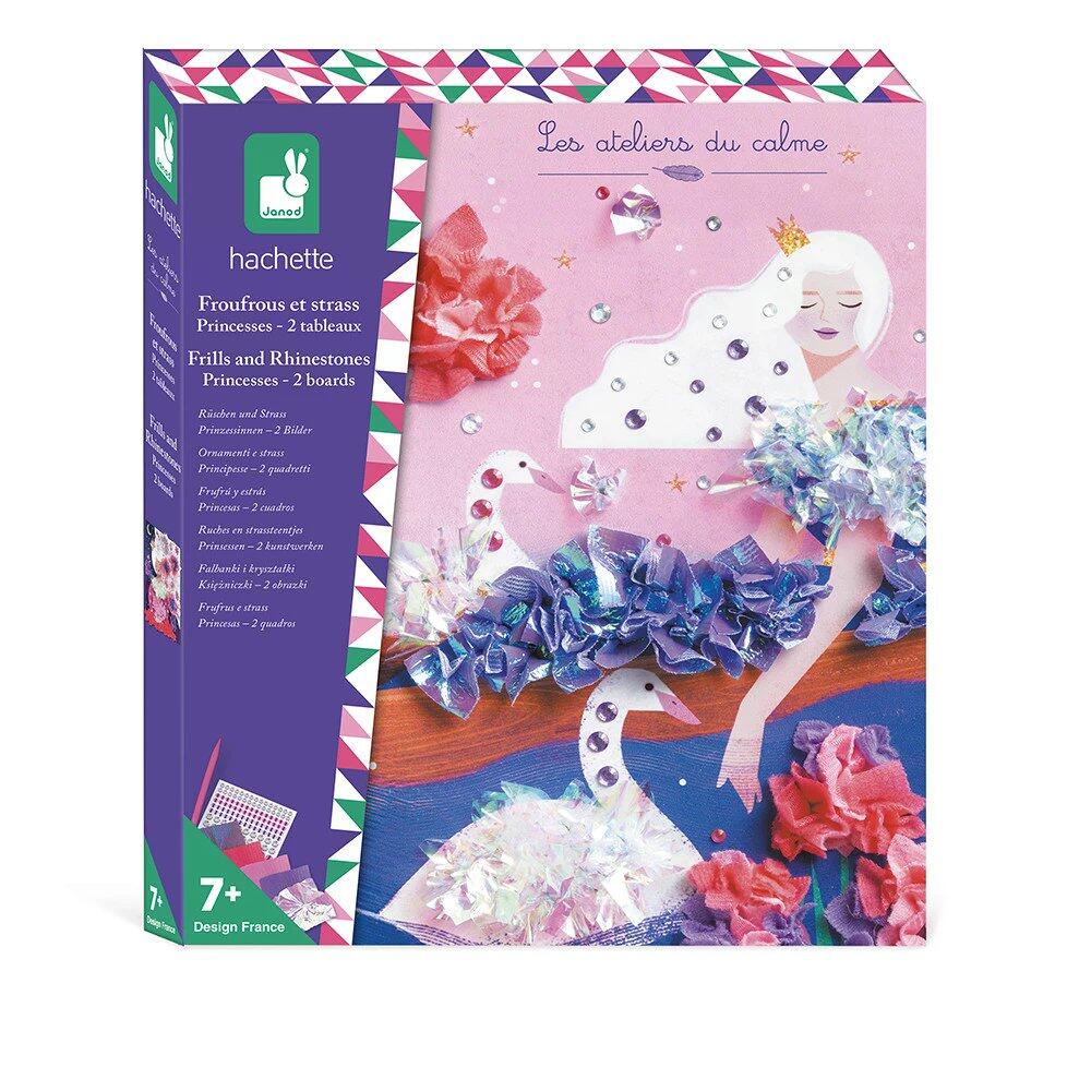 Craft kit – princess ruffles to sew on and rhinestones to stick on