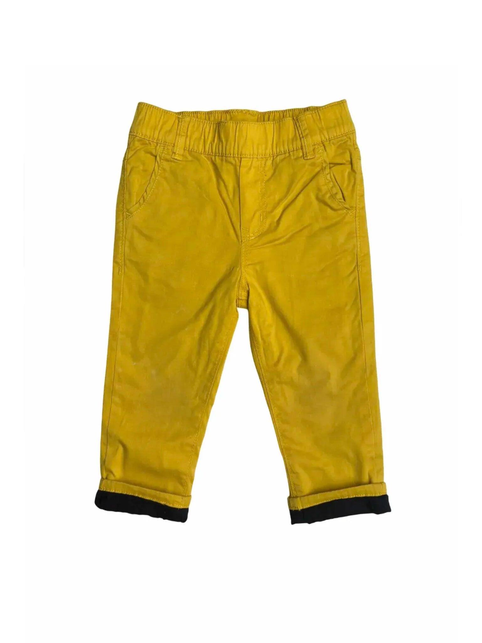 Catimini Pantalon jaune doublé (2Y / 86)