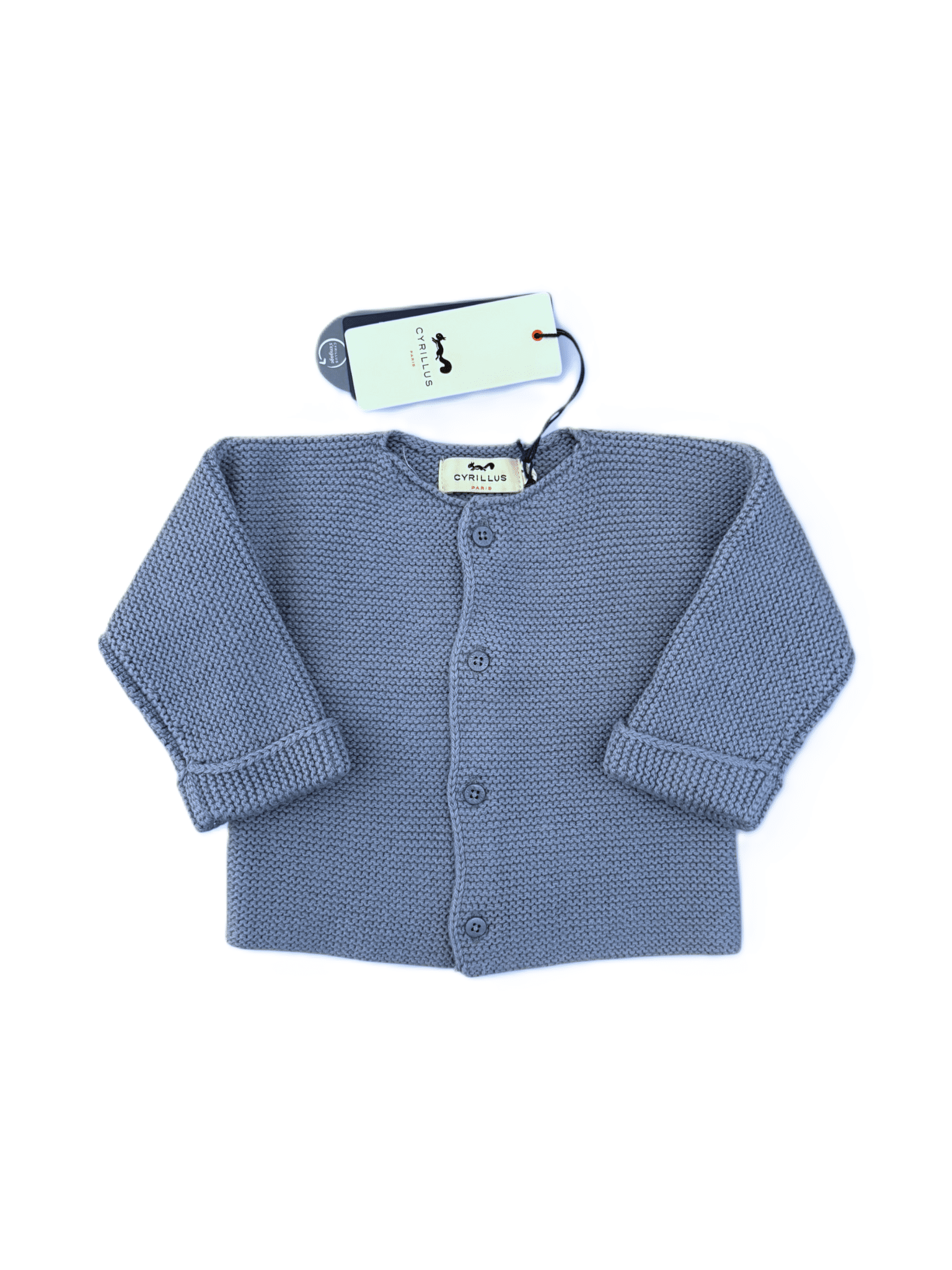 Cyrillus Cardigan bleu en maille (3M)