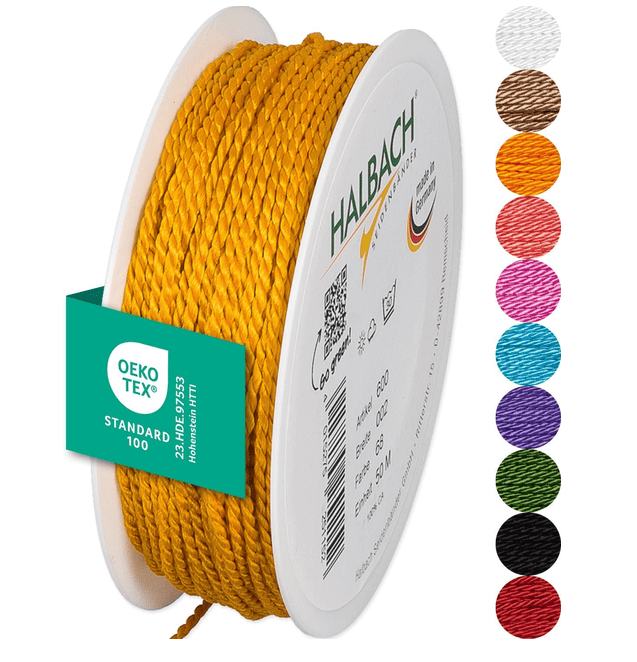 Halbach satin cord, 2 mm x 50 m