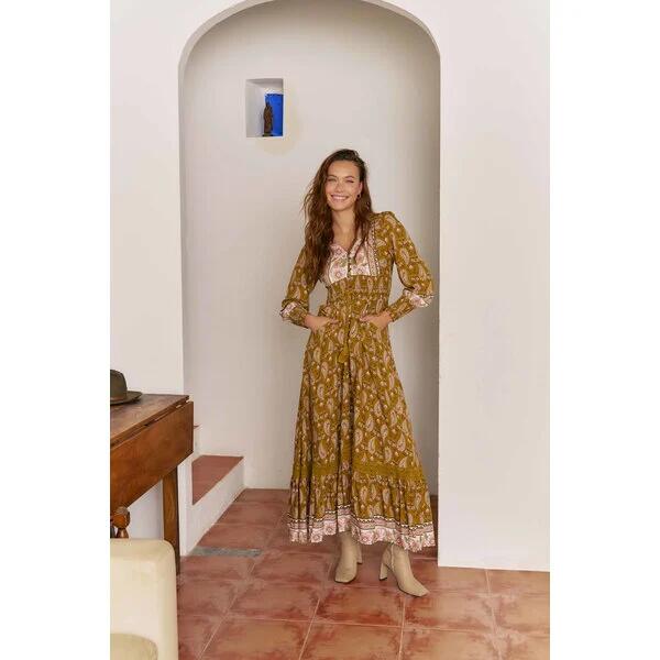 Jaase Amalie Print Sabrina Maxi Dress XS S M L XL 3145