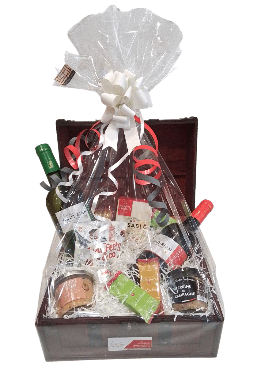 Gefüllter Geschenkkorb "Petite Malle Duo Bordelais"