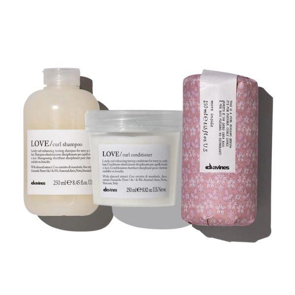 Davines Trio Love Curl Shampoo/Spülung/Curl-Aufbau-Serum