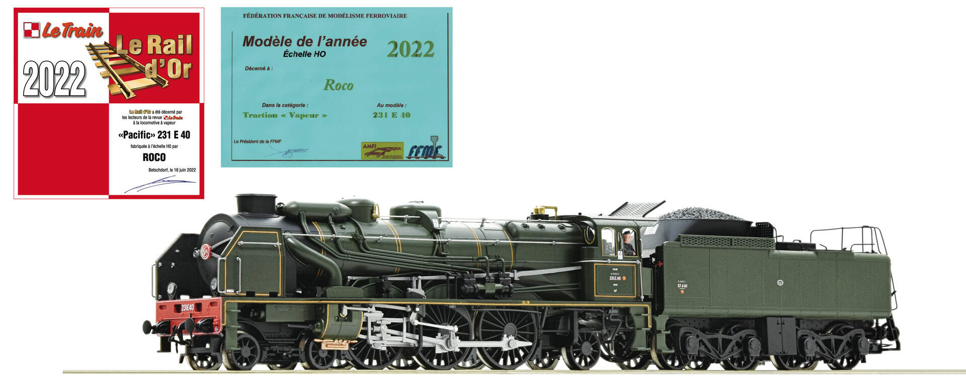 Locomotive à vapeur 231 E 34 SNCF ROCO ROC-70039 : Maurienne