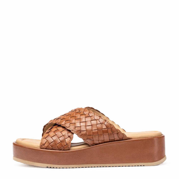 Sandales à brides larges à motif plaid