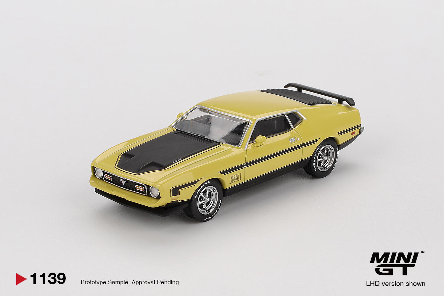 Mini GT - #MGT01139-L - Ford Mustang Mach1 - Grabber Yellow - 1/64