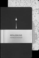 Cahier Moleskine inspiré par la NASA (set de 2), à pages blanches, couverture souple