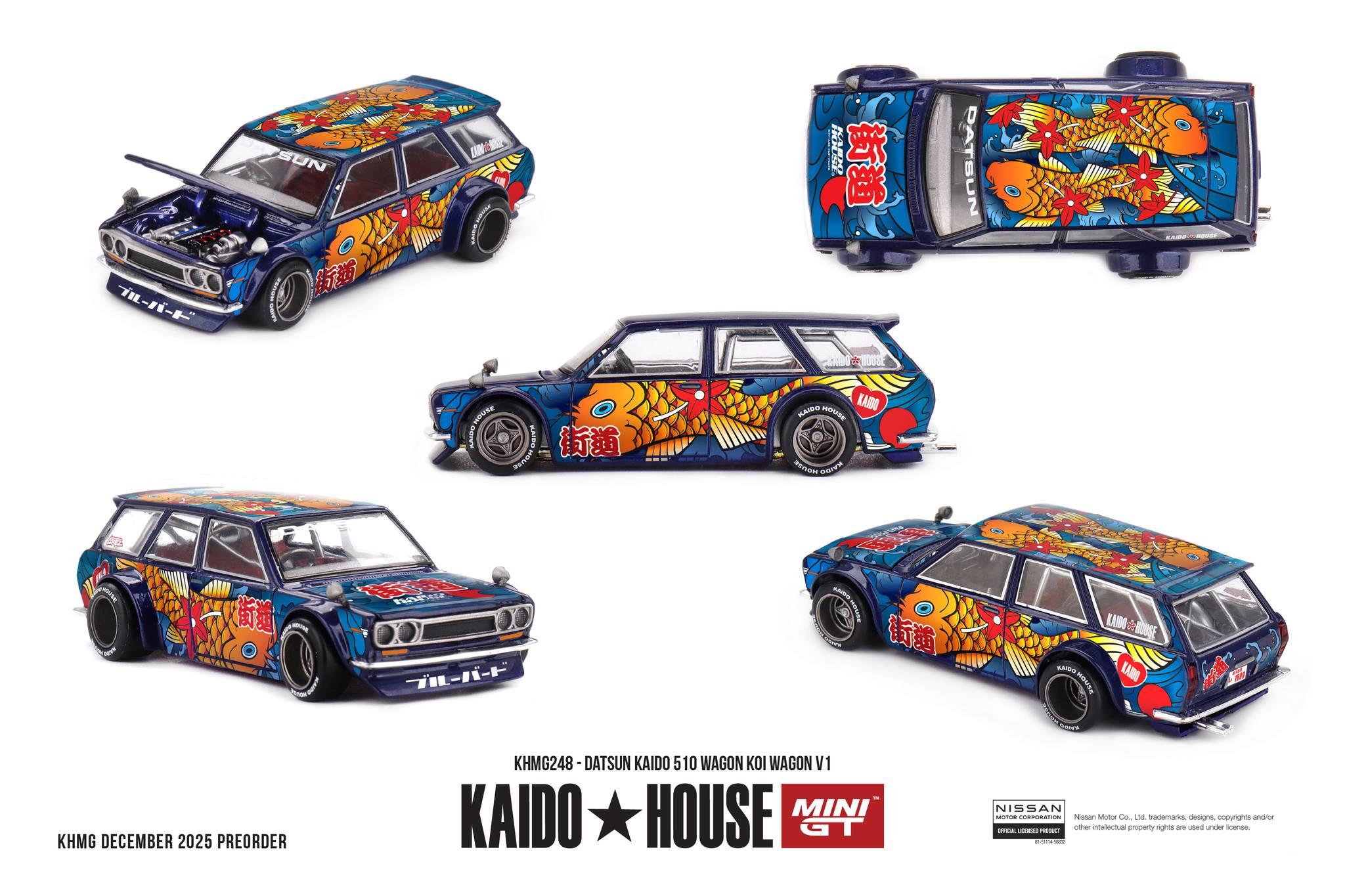 [Pre-order] Kaido★House / Mini GT - #KHMG248 - Datsun KAIDO 510 Wagon Koi Wagon V1 - 1/64