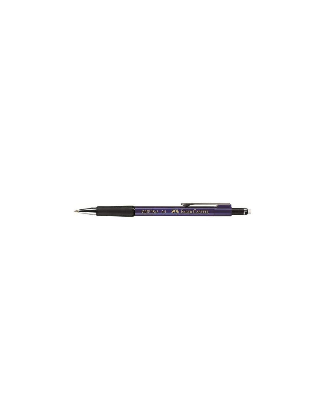 Faber-Castell Grip 1345 0.5mm Mechanical Pencil - Black, With Anti-Break Lead & Built-In Eraser