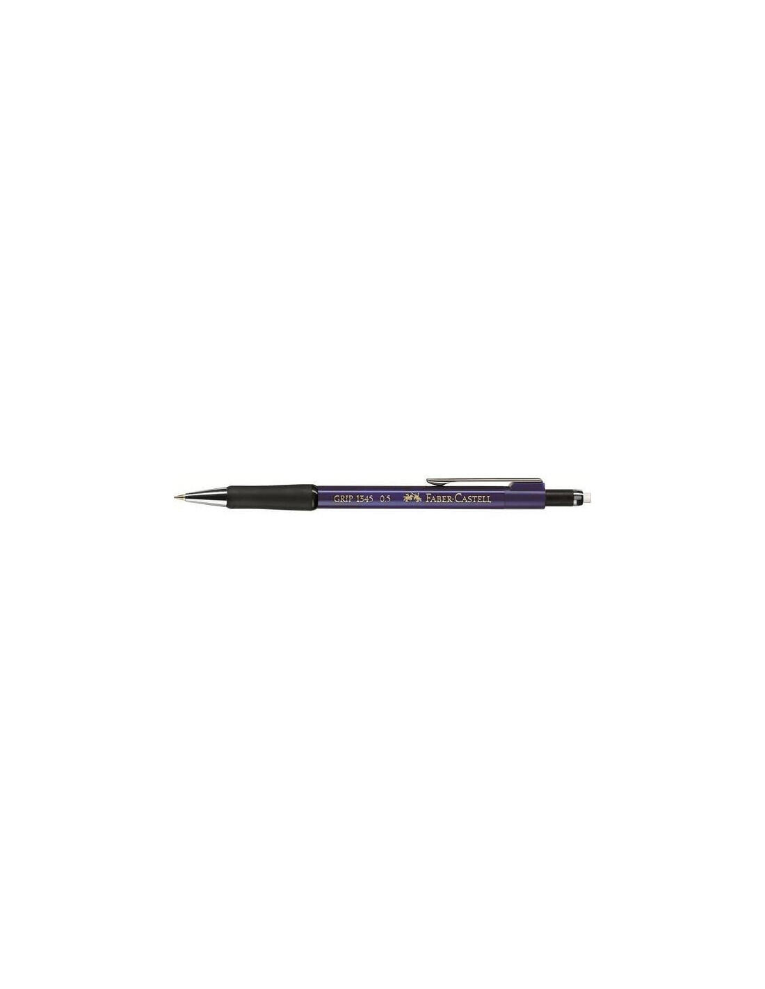 Faber-Castell Grip 1345 0.5mm Mechanical Pencil - Black, With Anti-Break Lead & Built-In Eraser