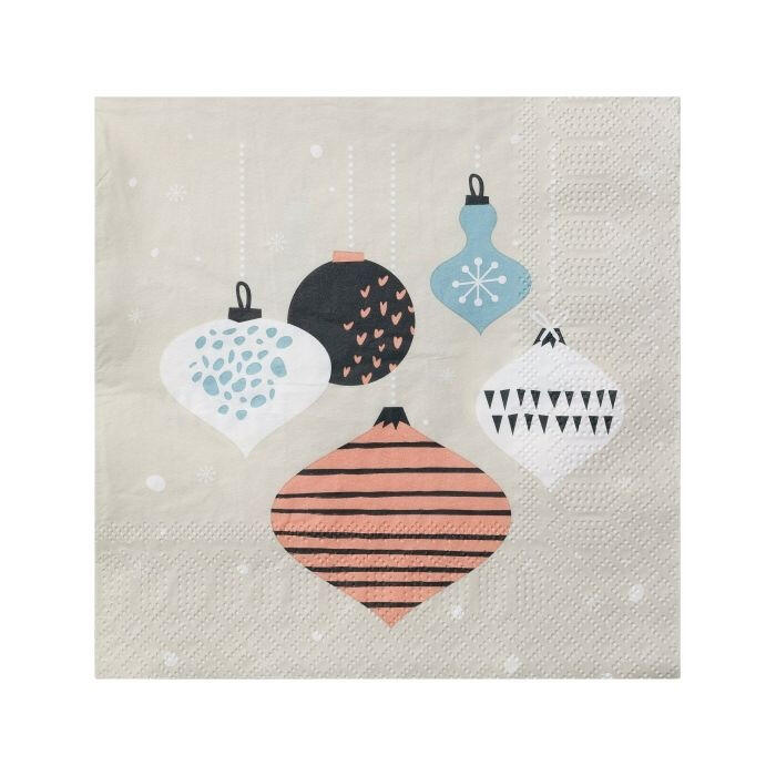 Eglo Napkins X-Mas Baubles Pasig multicolor 16.5 x 16.5 cm - 20-pack