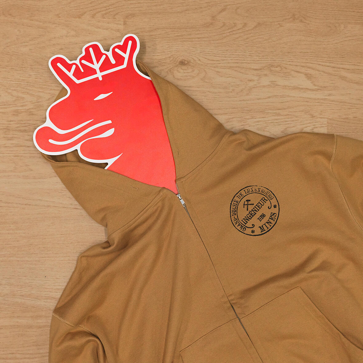 HOODIE ZIP SENFFARBEN INGENIEUR