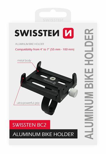 Support Vélo pour Smartphone avec Adaptateur Easy Lock Bike, Swissten - Noir