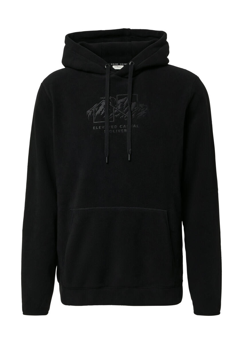 Sweat à capuche en polaire avec motif