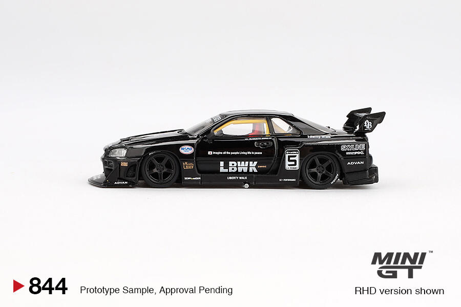 ☆MINIGT LBWorks　GT-R llicBrown☆ Mini GT ♦️Nissan LB-ER34 Super Silhouette SKYLINE Red