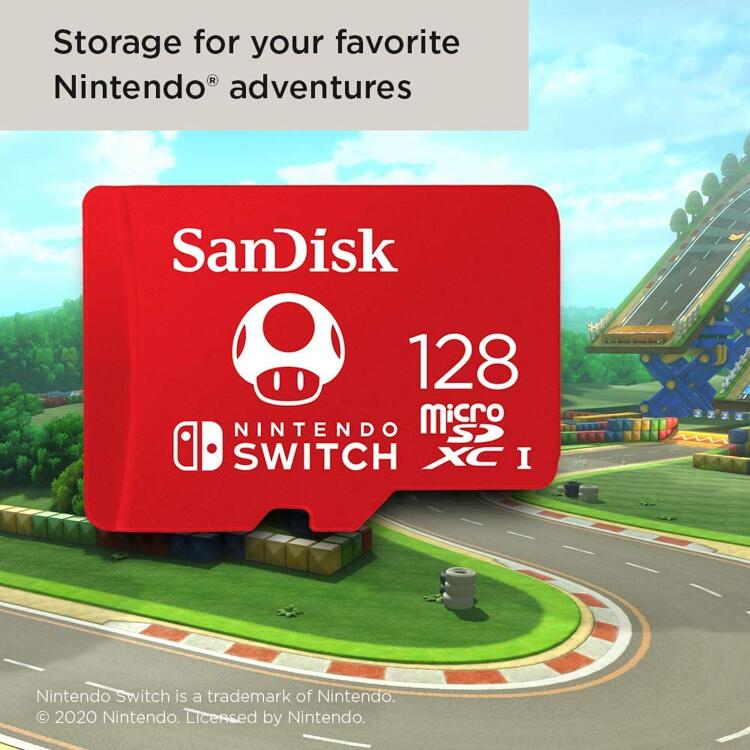 SanDisk Carte Mémoire Micro SDXC 128GB pour Nintendo