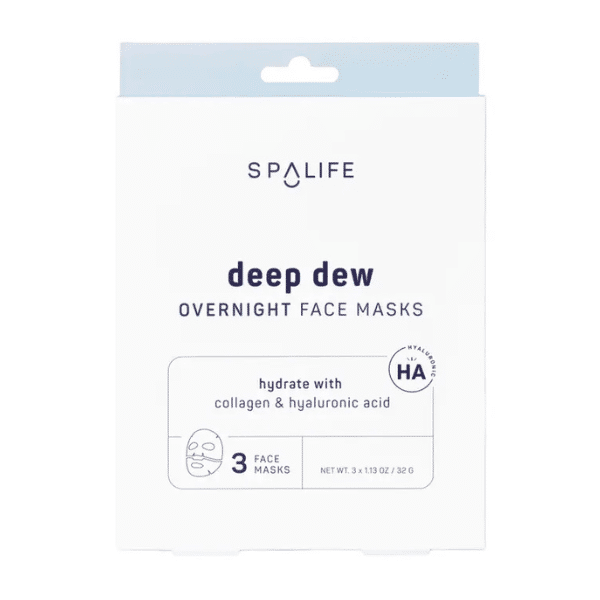 SpaLife Feuchtigkeitsspendendes Gewebe-Gesichtsmasken-Set Deep Dew – 3 Stück