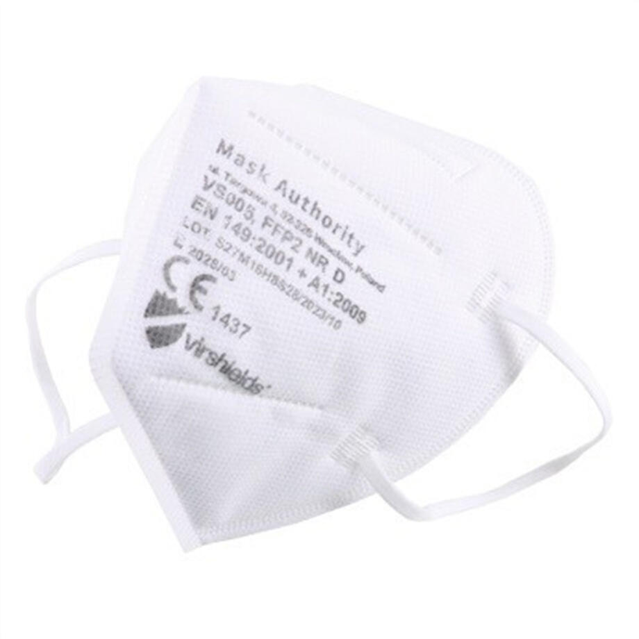 Demi-masque FFP2 Virshields NR, sans valve, blanc, 10 pieces