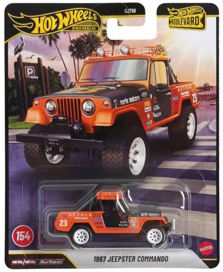 Hot Wheels Premium - #GJT68 JHW29 - 1967 Jeepster Commando - Boulevard - 154 - 1/64