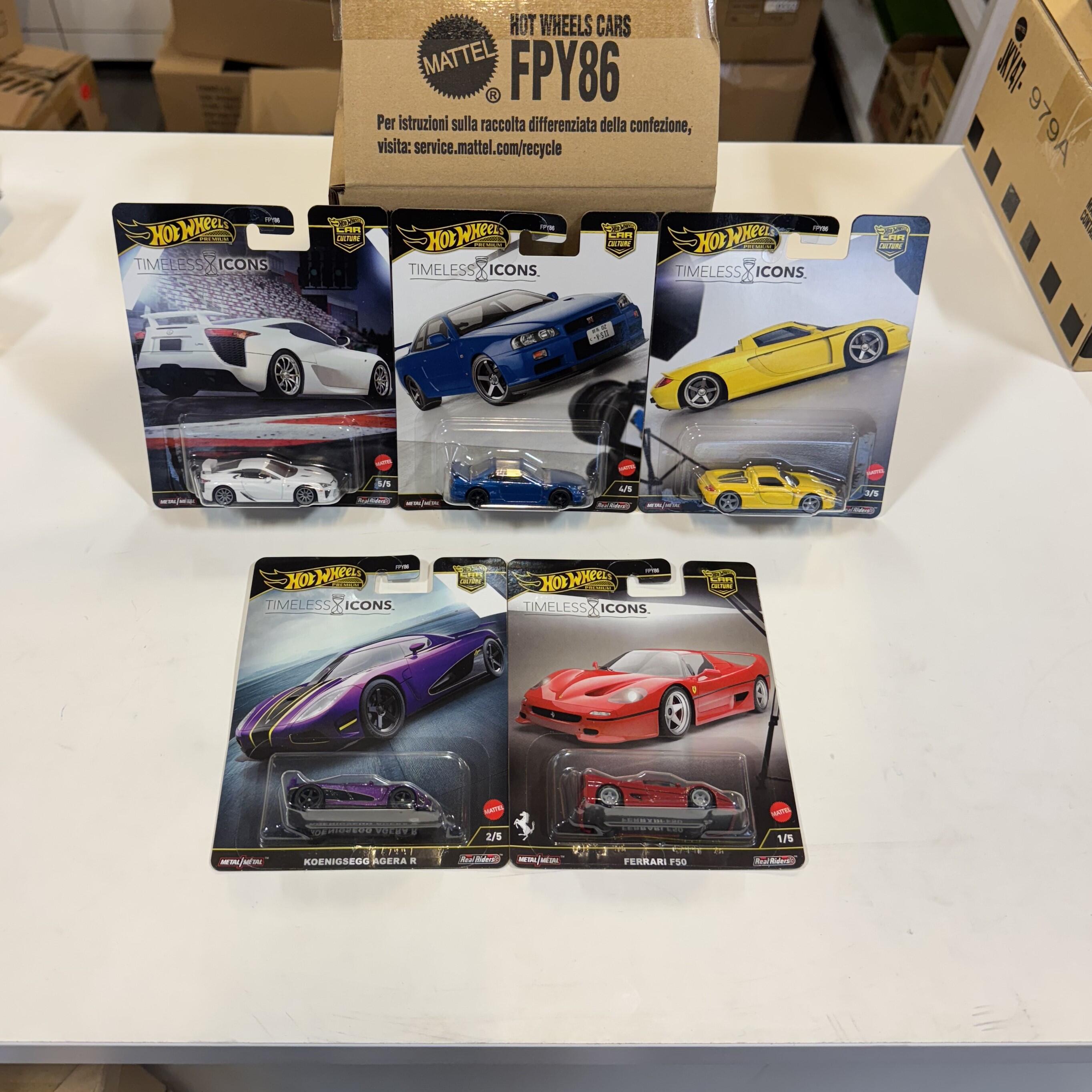 Hot Wheels Premium - Timeless Icons - Full Series 1-5 - 1/64