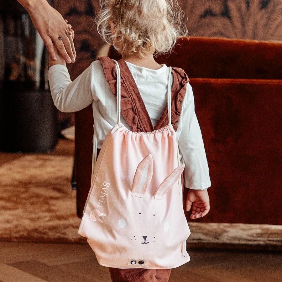 Personalisierter Trixie Turnbeutel: Mrs. Rabbit