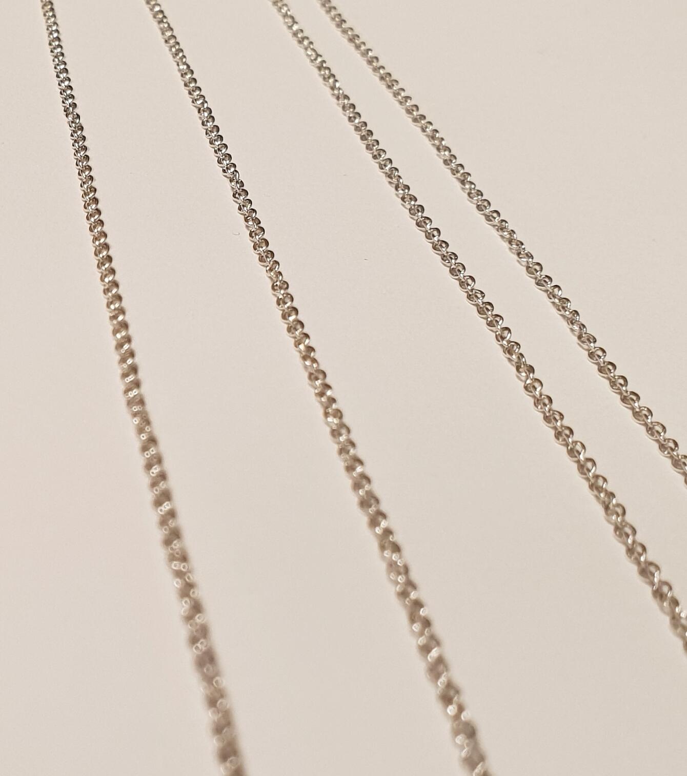 Chaine 42cm or blanc 18K