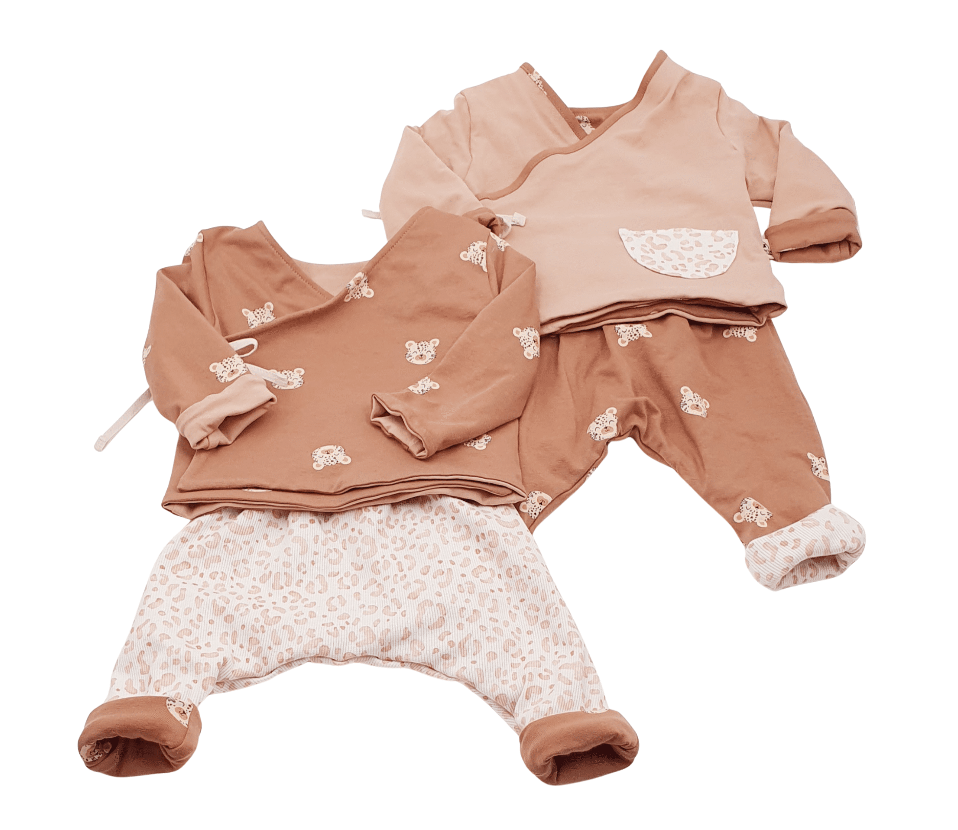 2-teiliges Mädchen-Set (Haremhose + Wickel-Weste) "Sahara" (wendbar & mitwachsend!)