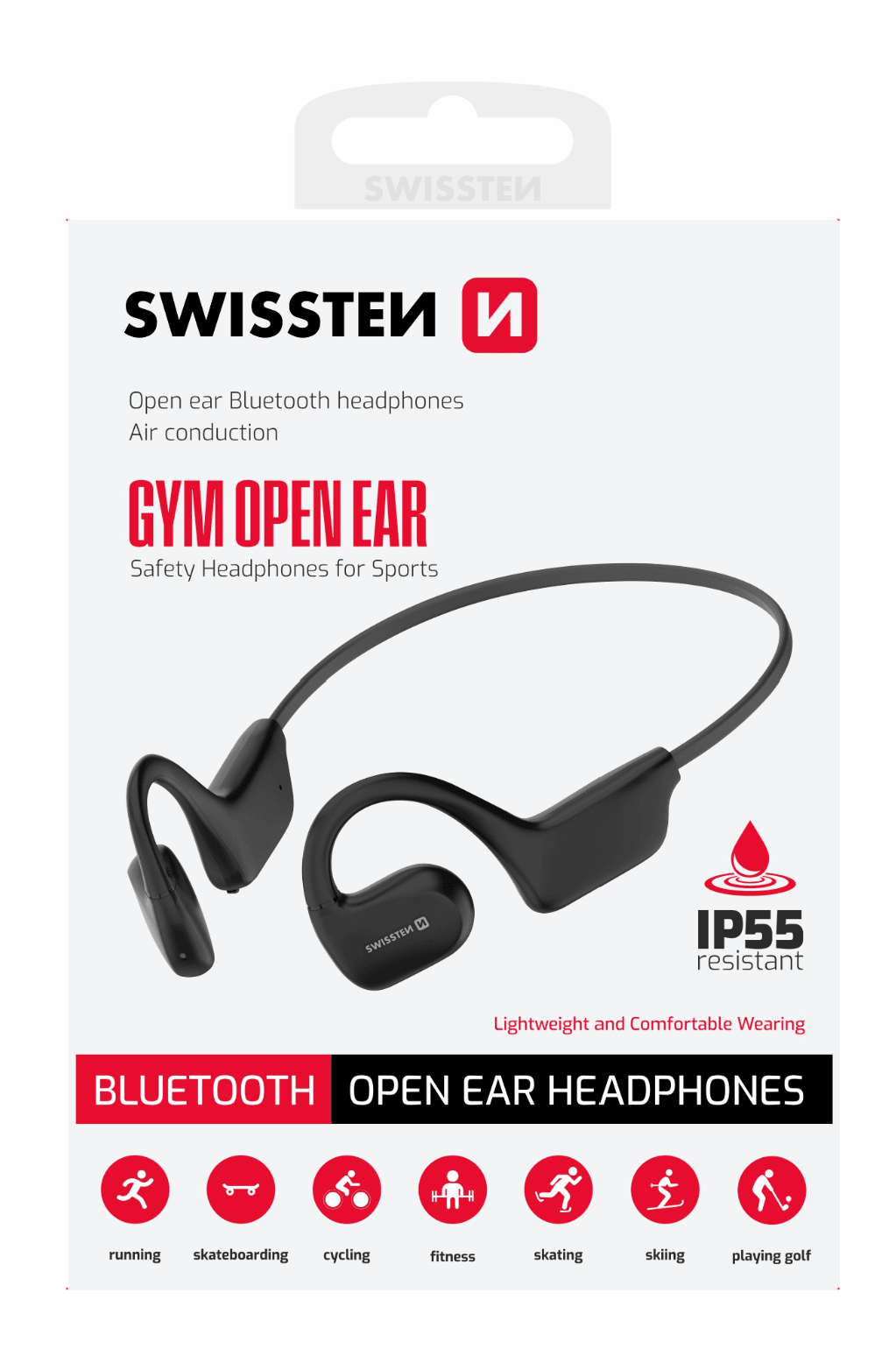 BLUETOOTH EARPHONES SWISSTEN GYM OPEN EAR CONDUCTION