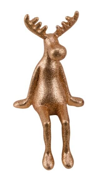 Kantenhocker Elch in gold Glitzer - ein Hinkucker für jede Kante - 603