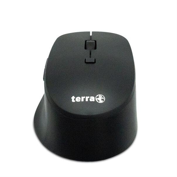 TERRA Mouse 4000 Wireless Silent USB black 6-Tasten Maus, für Rechtshänder