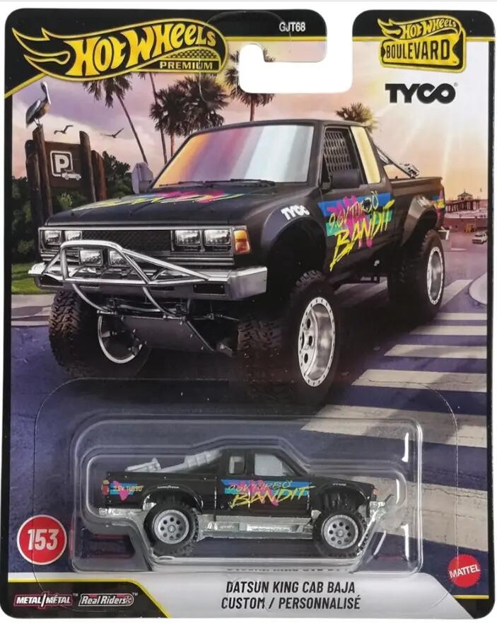 Hot Wheels Premium - #GJT68 JHW32 - Datsun King Cab Baja Custom - Boulevard - 153 - 1/64
