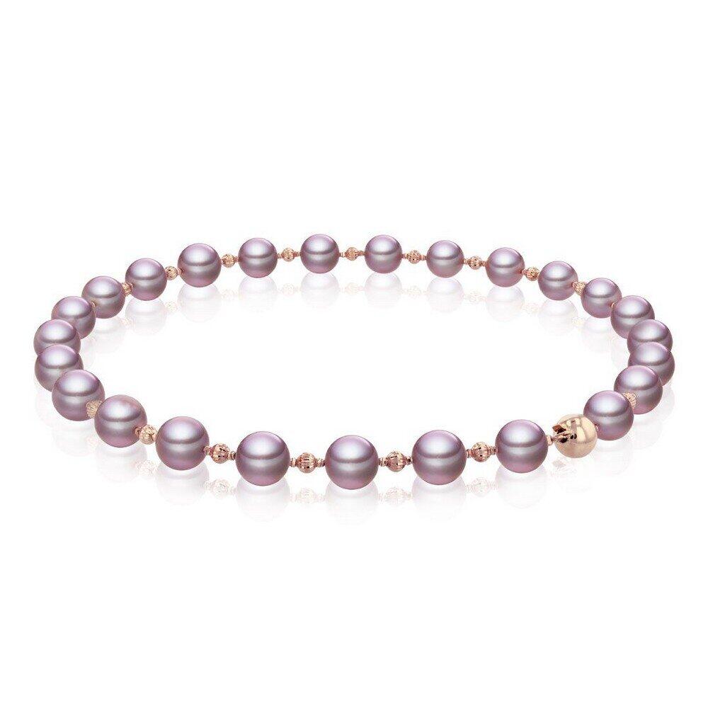 Luna-Pearls - 216.0849 - Collier - Damen - 750 Rotgold - Süßwasser-Zuchtperle Ming 10-11 mm