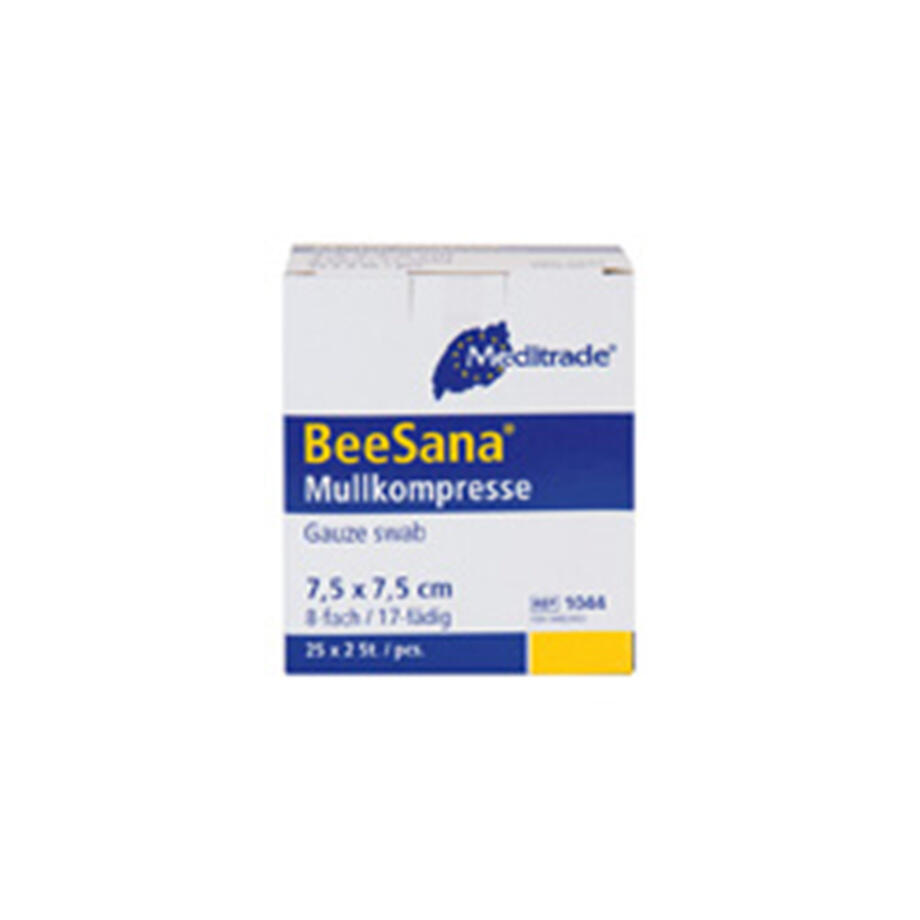 MULLKOMPRESSEN 7.5 X 7.5 CM, STERIL, 8-FACH  25 X 2 STUECK