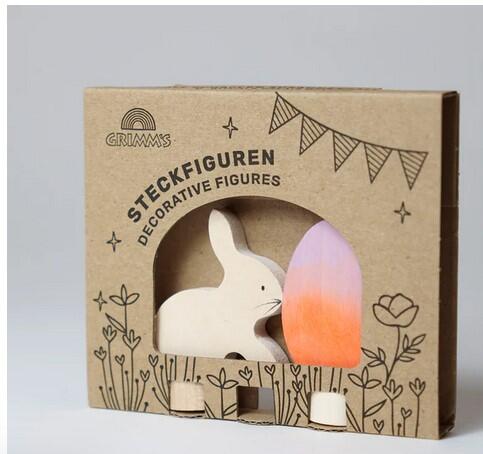 Grimms figurines à chevilles set de Pâques BATIK orange n° 03061