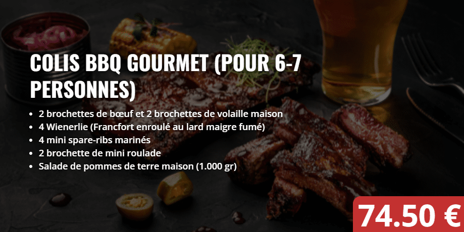 Colis BBQ Gourmet (6-7 personnes) - Viande pour barbecue