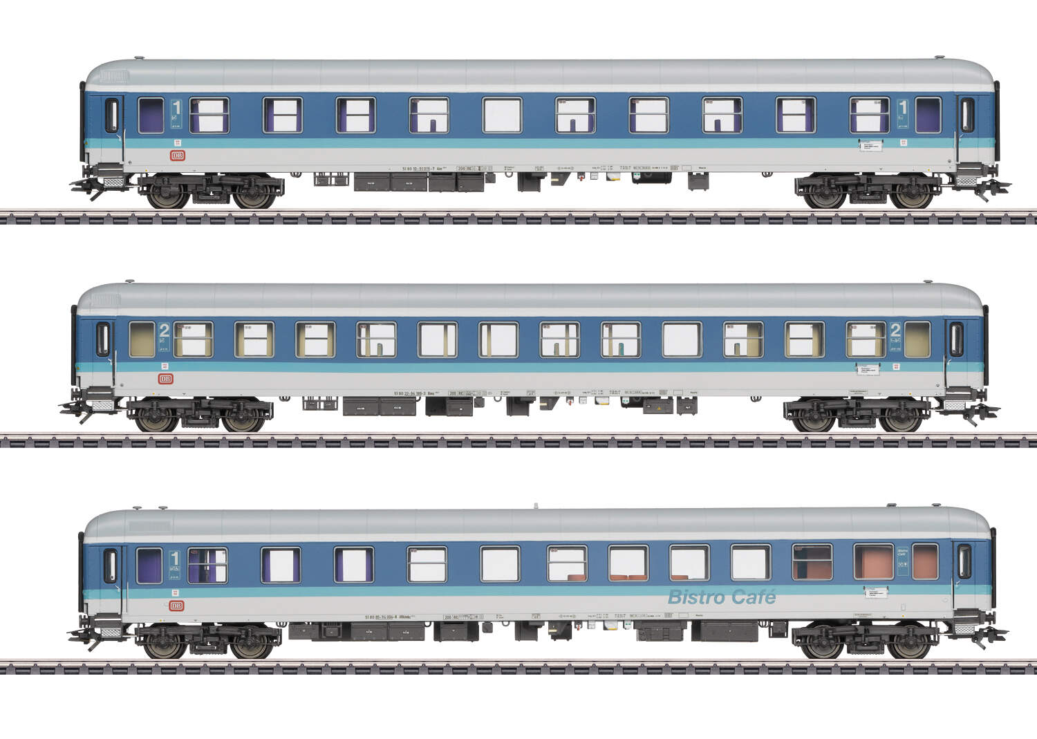 thumbnail image 2 of Märklin 43816 DB AG Commuter Coach - H0 Scale 1st/2nd Class Silverling Train Car 2 of 11