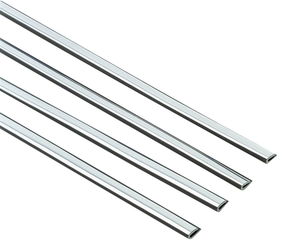 Cartrend 70183 Türkantenschoner Verchromt, 4er-Set, 2 Stück Je 87 Cm