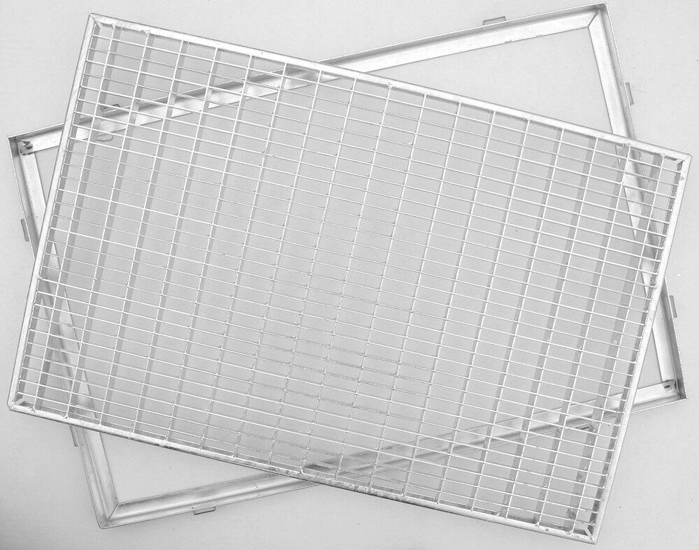 ACO galvanized steel grate with frame, 80 x 40 cm, 2 cm high