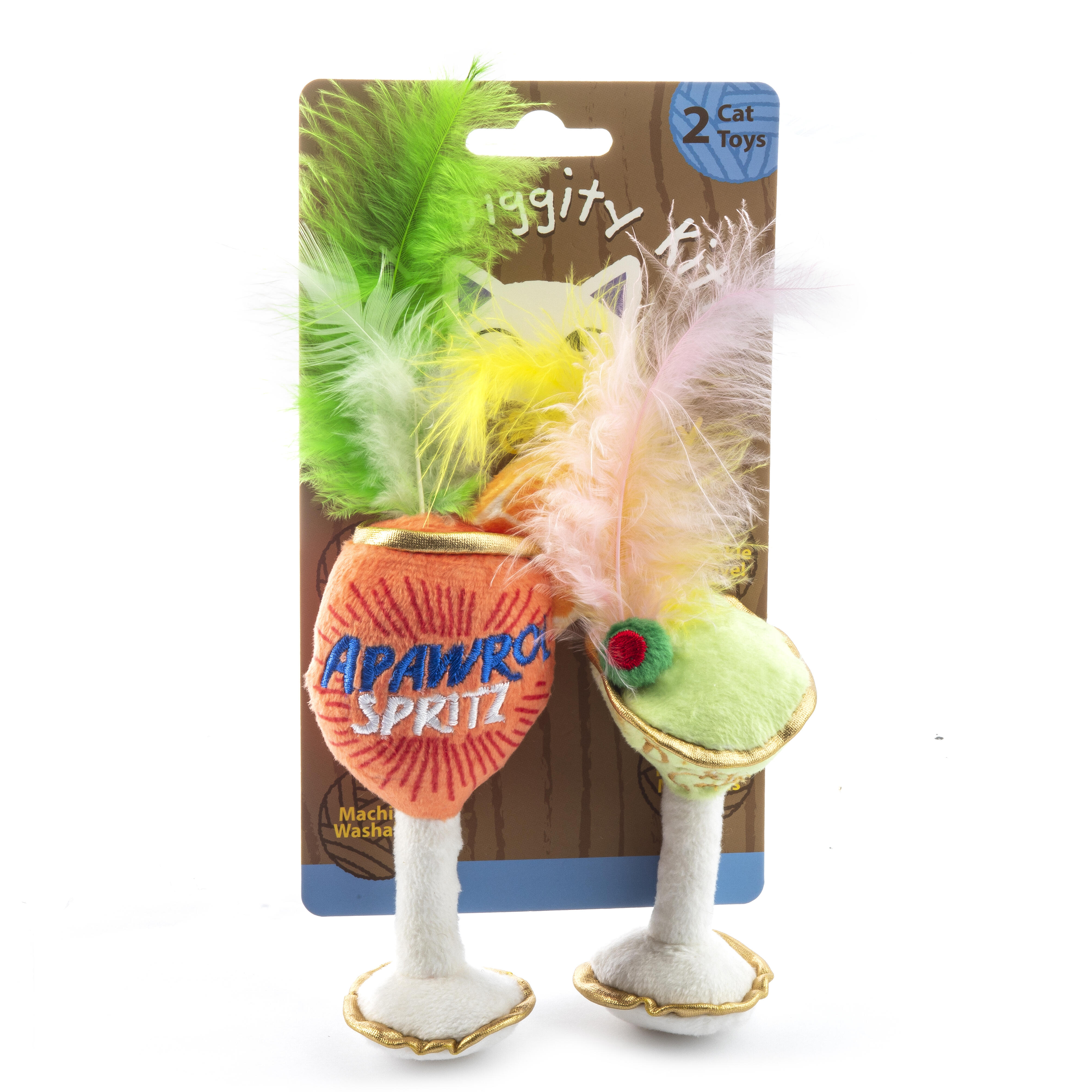Pawsome Kitty Cocktails – Set mit Katzenminze-Spielzeugen | Bio-Katzenminze Katzenspielzeug von Haute Diggity Kitty