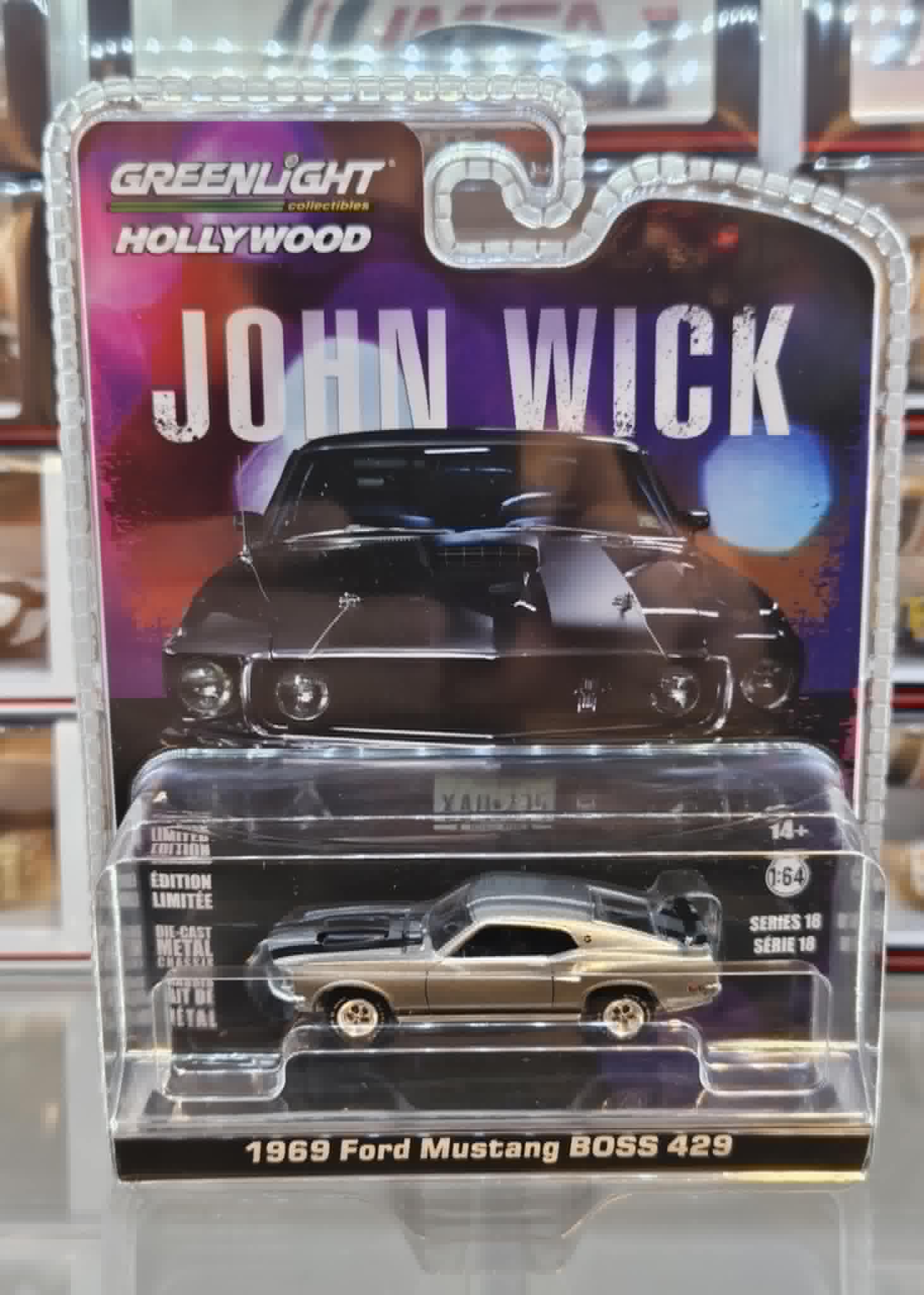 Greenlight - # 44780-E - 1969 Ford Mustang Boss 429 - John Wick - Hollywood - Série 18 - échelle 1:64