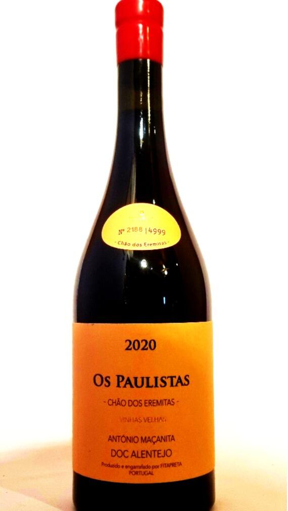 Os Paulistas Tinto - Chão dos Eremitas 2020 - Vinhos Fitapreta - Alentejo Portugal - vin rouge