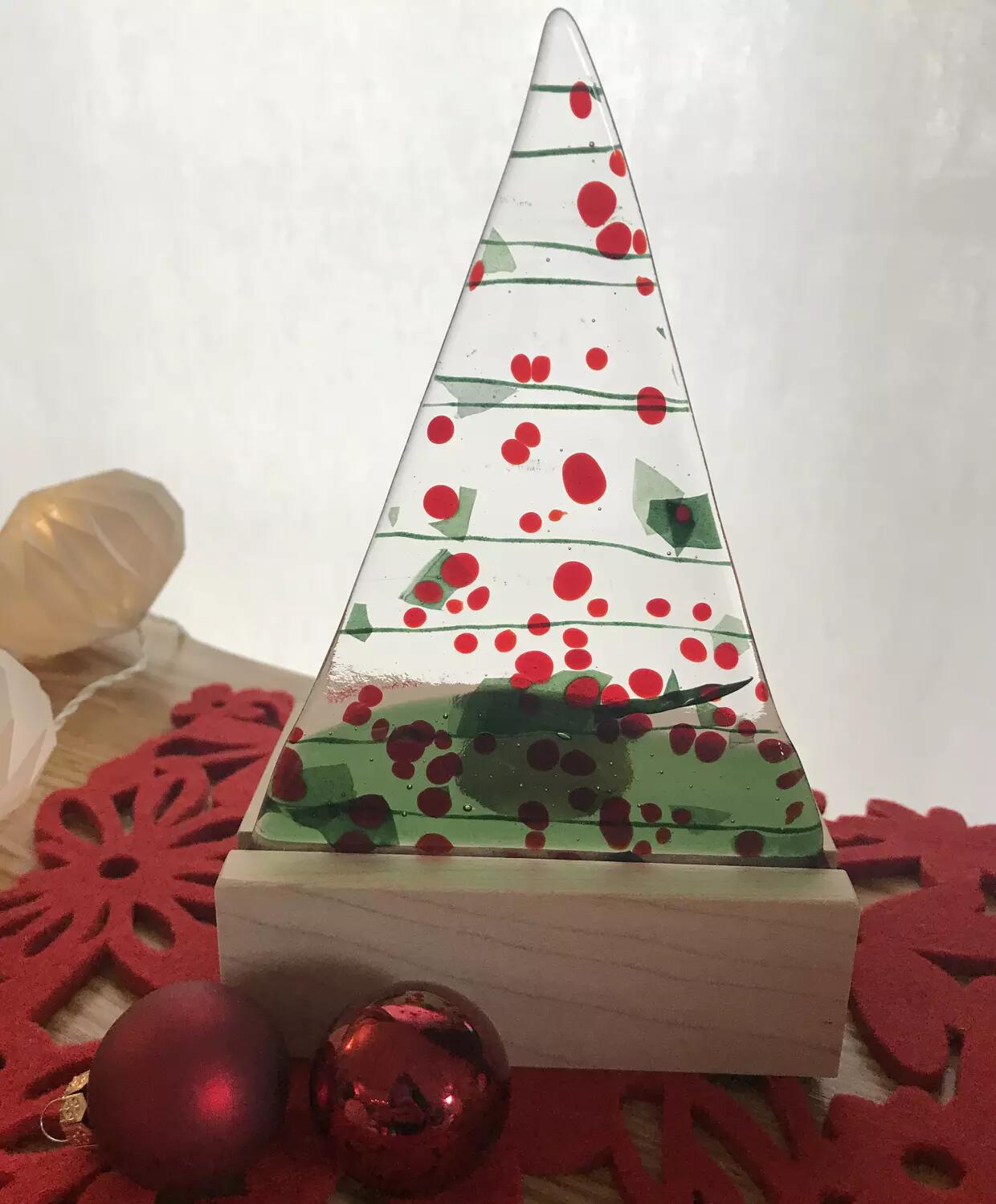 Arbre de Noël, bougie chauffe-plat, fait main