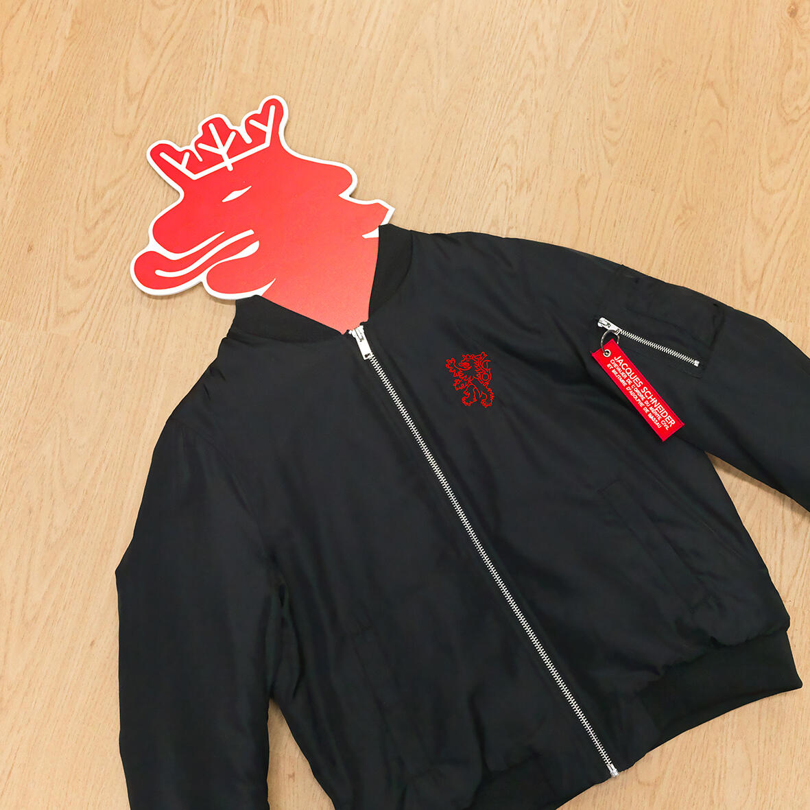 BLACK RED LION JACKET