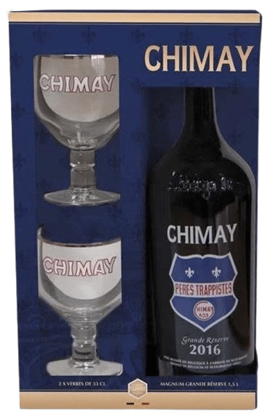COFFRET CHIMAY GRANDE RÉSERVE 1.5L + 2 VERRES