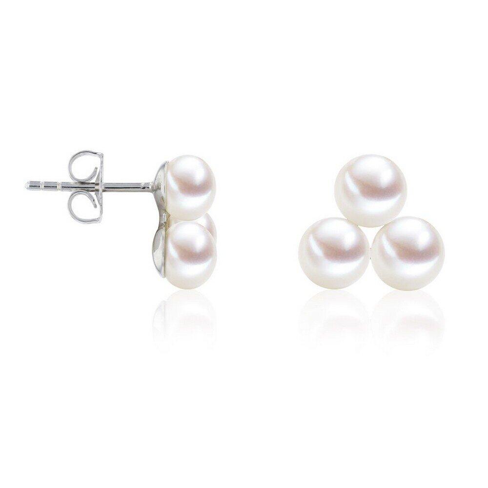 Luna-Pearls - 315.0459 - clous d'oreille - pour femme - argent 925 rhodié - perle d'eau douce cultivée 5,5-6 mm