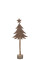 Christmas tree with star, iron/Paulownia, brown, size S (17.5 x 7 x 45 cm)