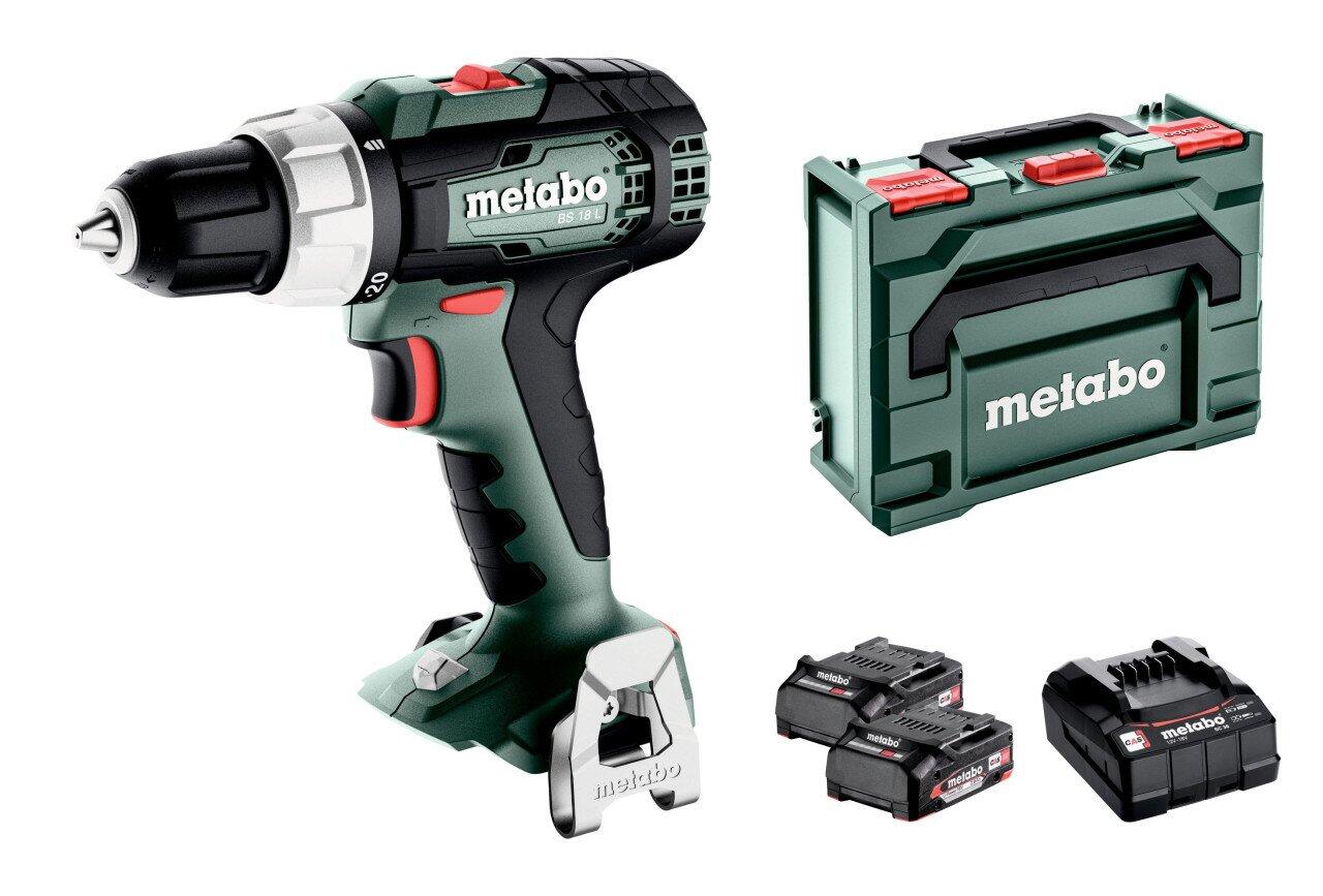 Metabo perceuse-visseuse sans fil BS 18 L kit comprenant 2 accus et chargeur